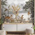 Life n Colors: Cheer, Jungle Theme Premium Wallpaper, Sepia Tone