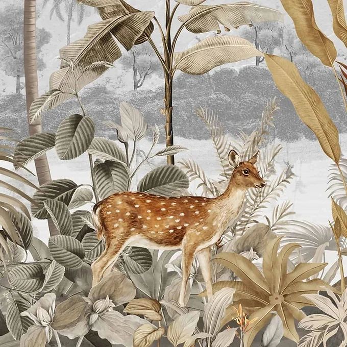 Life n Colors: Cheer, Jungle Theme Premium Wallpaper, Sepia Tone