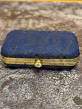 Pastel Color Embroidered Metal Box Purse
