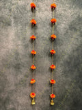 Marigold and Pom Pom Gotapatti String Dangler With Bell - Set of 2