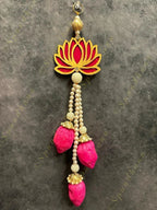 Beads & Red Lotus Bud with Pearl