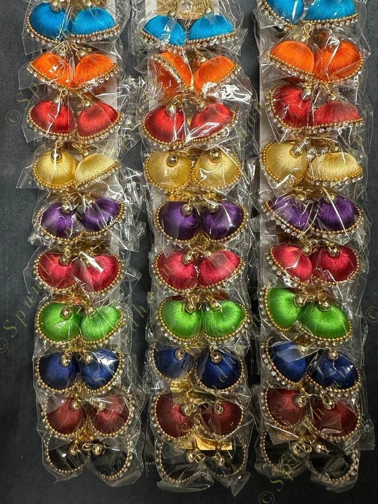 Favor Thread Classy Earrings - Set of 10 mixed colors