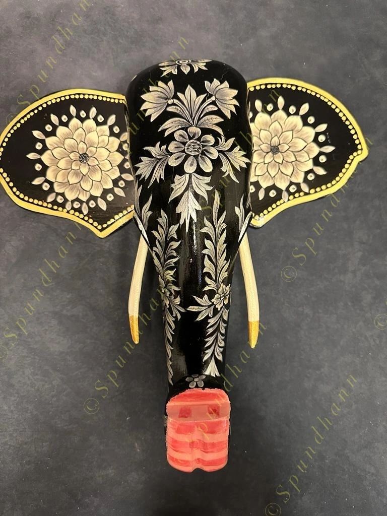 Wooden Elephant Head Wall Hanging #1