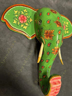 Wooden Elephant Head Wall Hanging #1