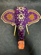 Wooden Elephant Head Wall Hanging #2