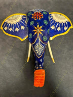 Wooden Elephant Head Wall Hanging #2