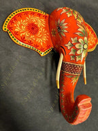 Wooden Elephant Head Wall Hanging #1