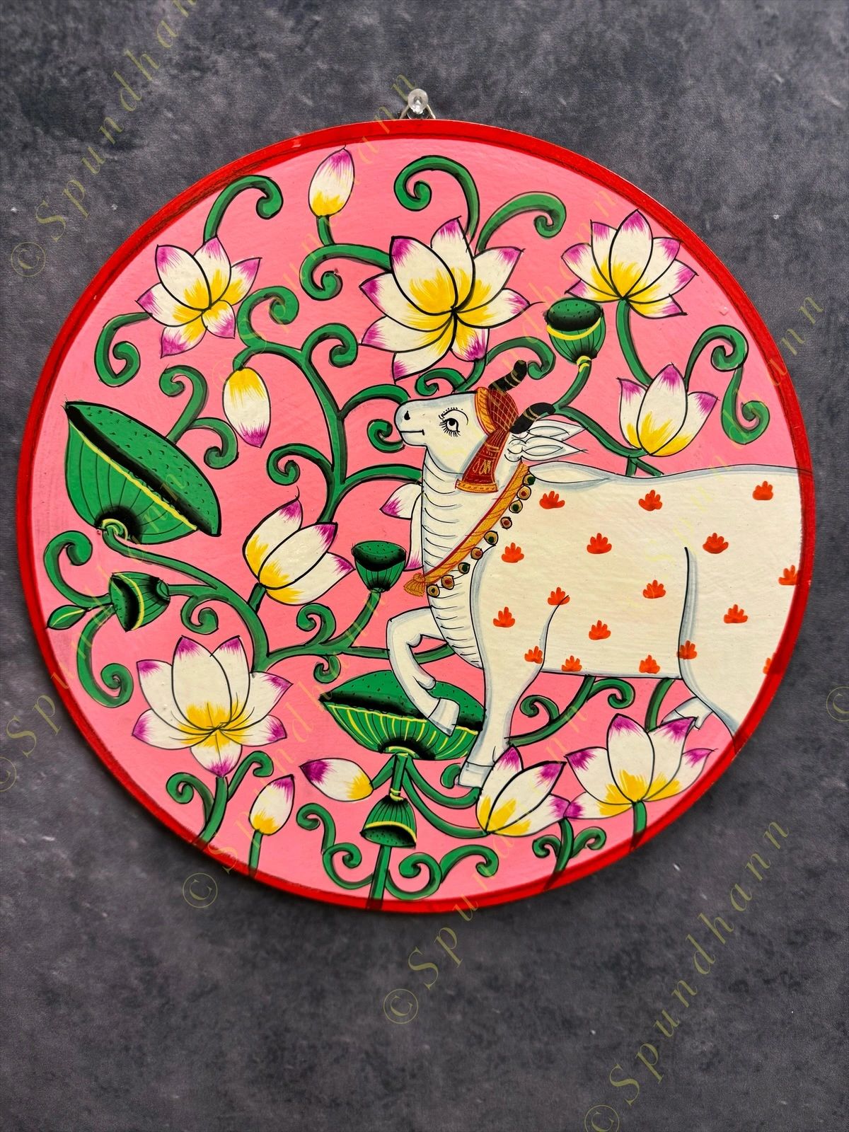 Pichwai Wall Hanging Plate 12 inch