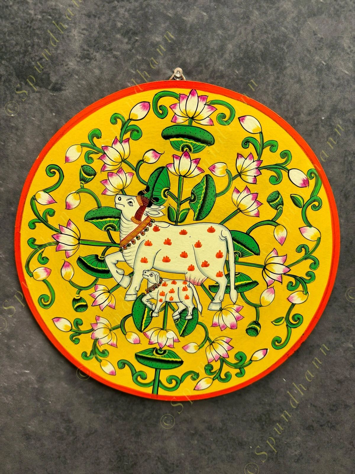 Pichwai Wall Hanging Plate 12 inch