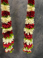 Multi Color Flower Dangler With Pearls - Set Of 2