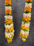 Multi Color Flower Dangler With Pearls - Set Of 2