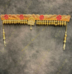Embroidered Handcrafted Toran with Hanging Pearls & Gota Balls