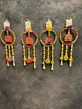 Lotus with Gotapatti Ring With Pearl and gold ball tassels