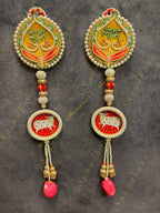 Shubh Labh With Cow and Pearls decor