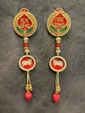 Shubh Labh With Cow and Pearls decor