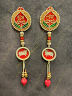 Shubh Labh With Cow and Pearls decor