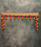 Gotapatti Border with Hanging Pom Pom and Parrot Toran