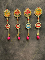 Shubh Labh With Cow and Pearls decor