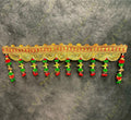 Broad Gotapatti Border with Hanging Parrot and Pom Pom Toran