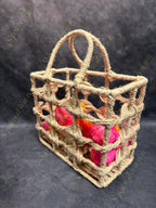 Coir Rope Magazine Stand and Basket