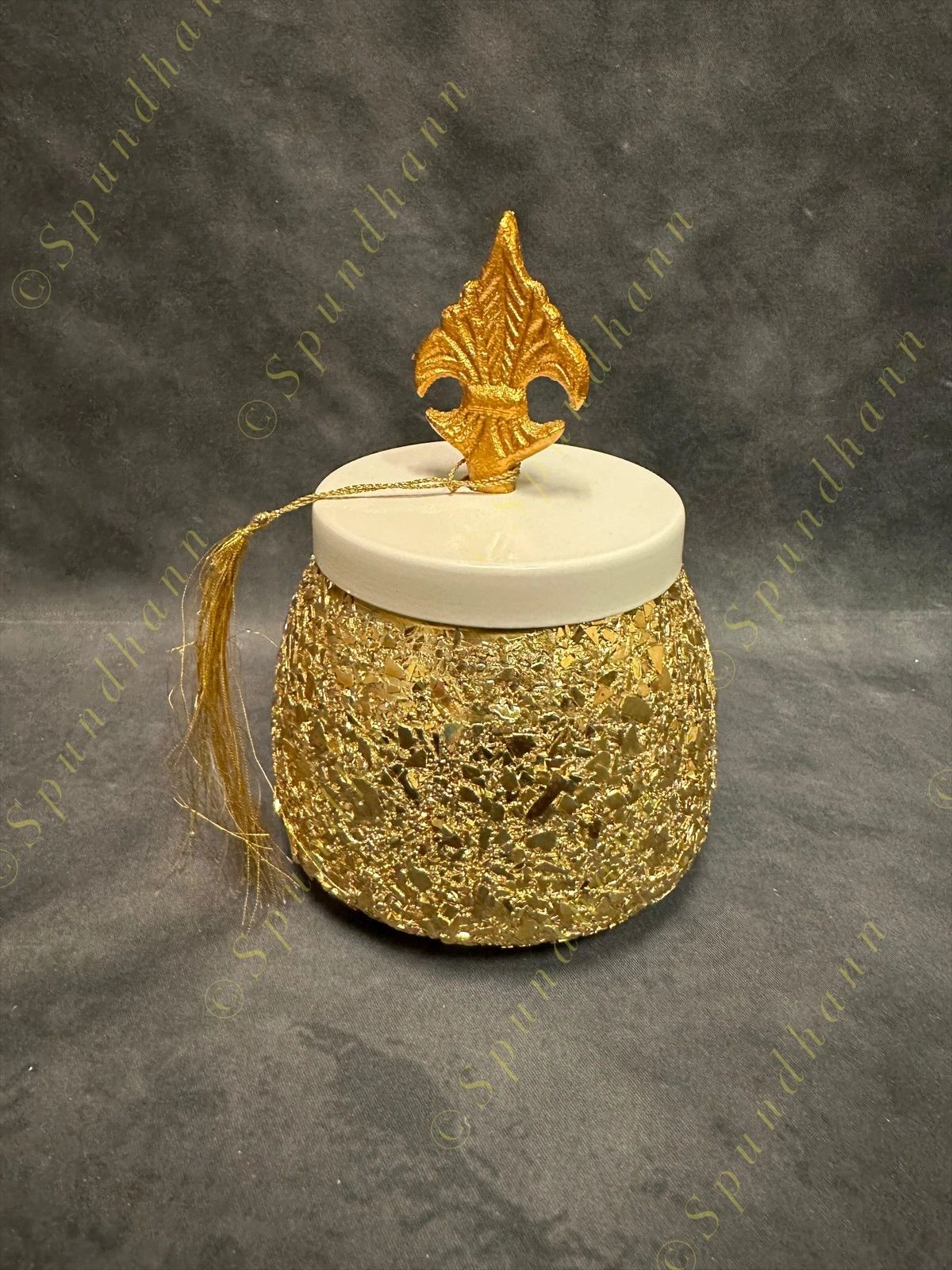 Mozaic finish Small Canister with Royal Lid