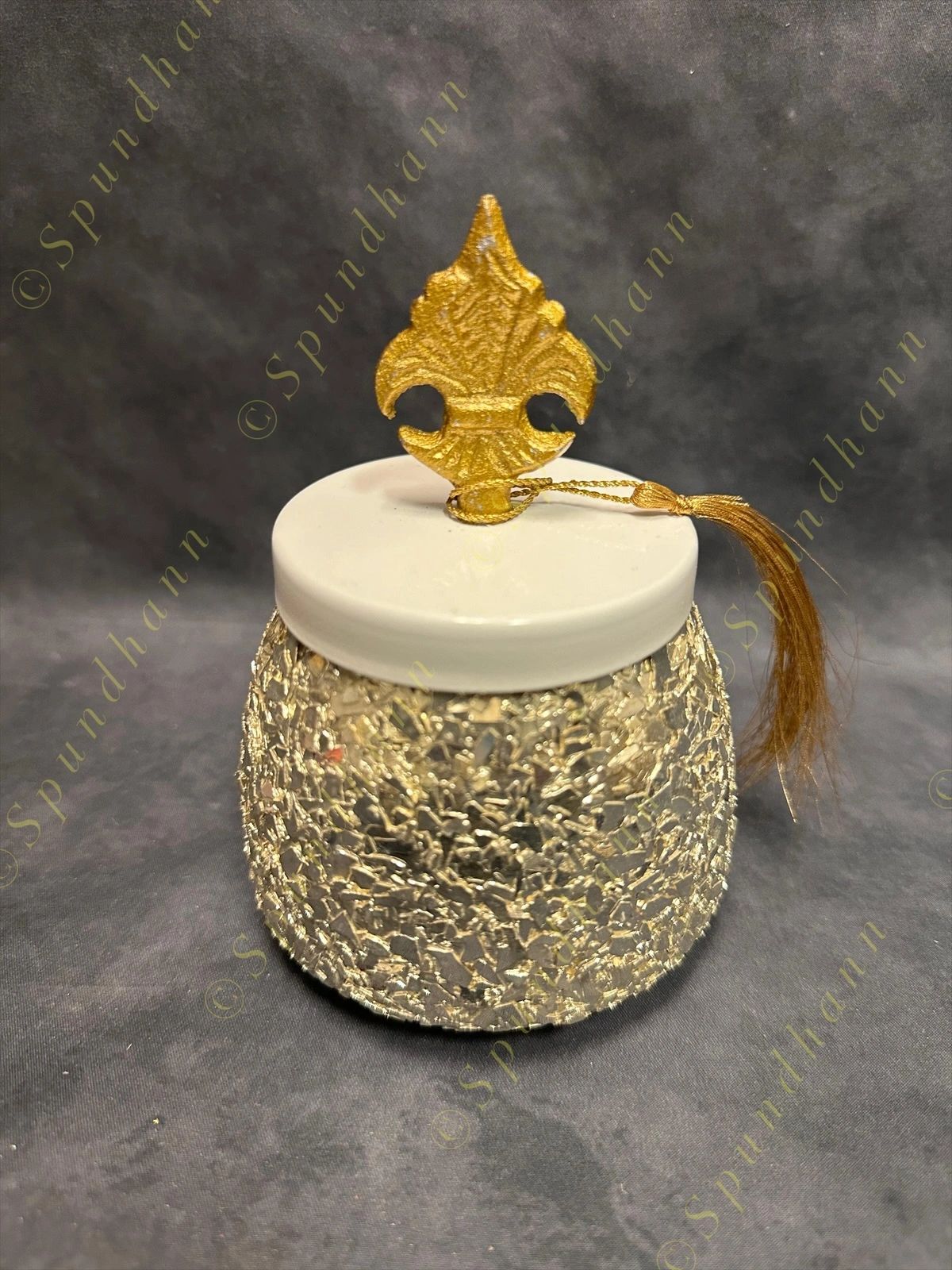 Mozaic finish Small Canister with Royal Lid