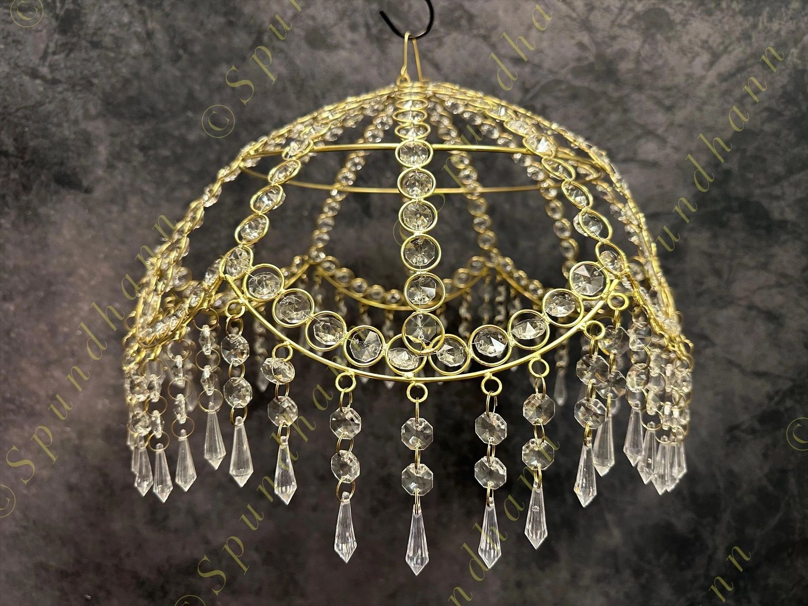 Designer Umbrella Metallic Jhoomar Dangler D or