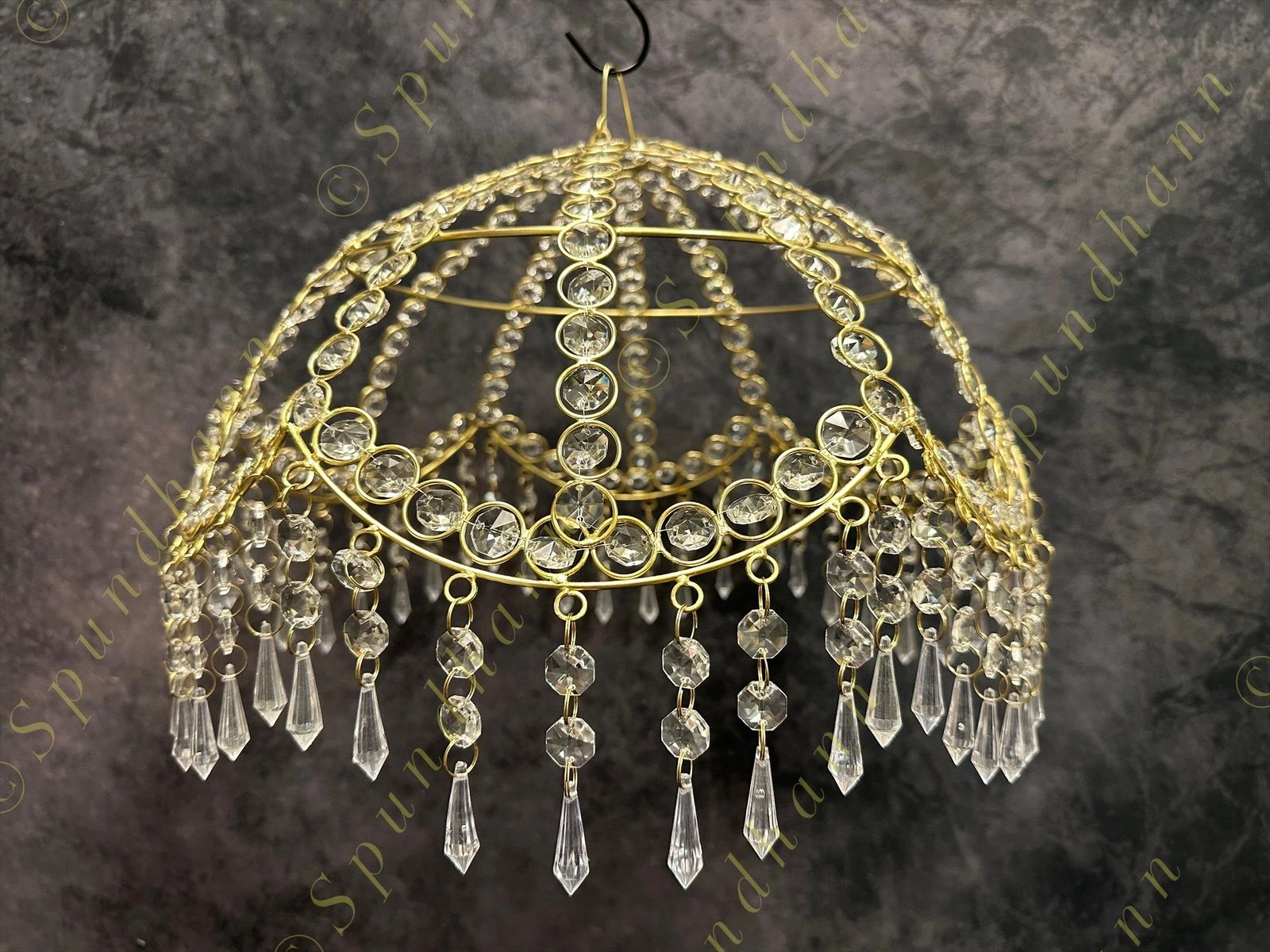 Designer Umbrella Metallic Jhoomar Dangler D or