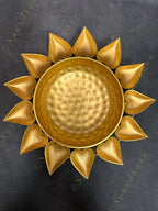 Sunflower Urli with Heart Tea Light