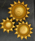 Sunflower Urli with Heart Tea Light