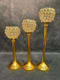 Crystal Votive Standing Tea Light Holder Set of 3