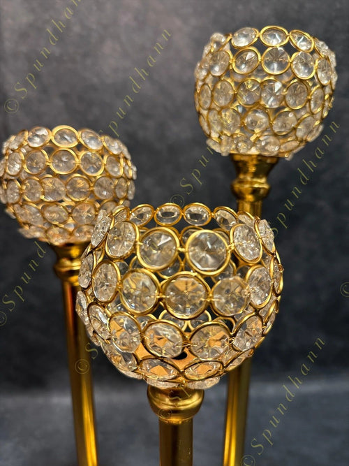 Crystal Votive Standing Tea Light Holder Set of 3
