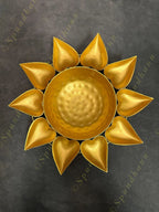 Sunflower Urli with Heart Tea Light