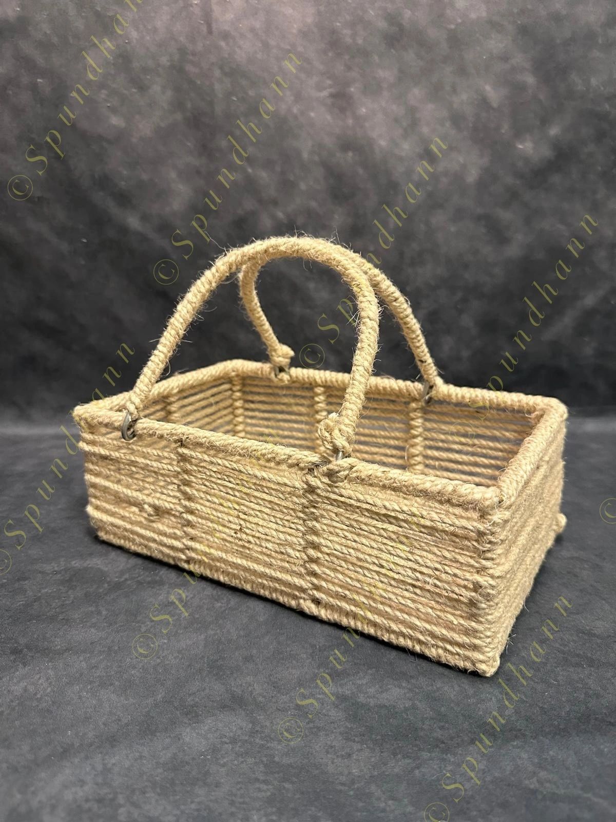 Coir Rope Rectangular Basket