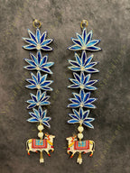 Cow with Pearl and Flower Dangler Pair