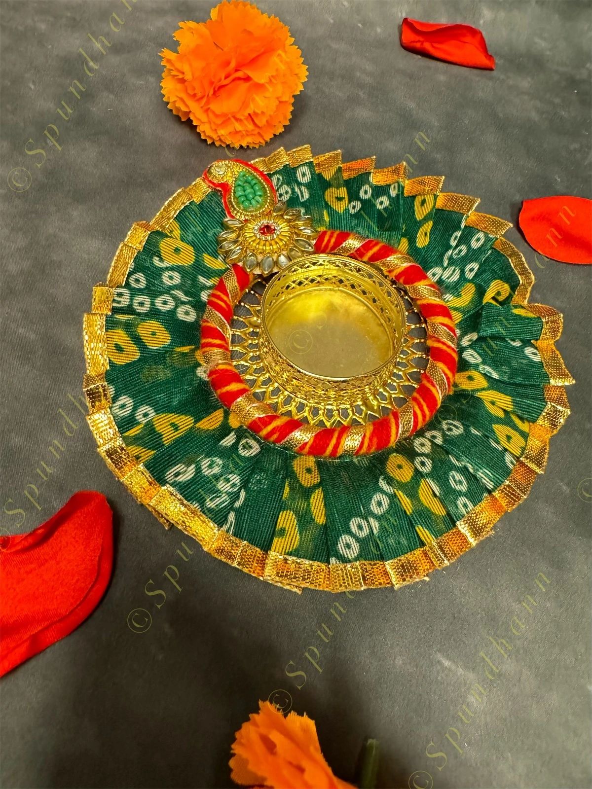 Gota Border Bandhini Tea Light
