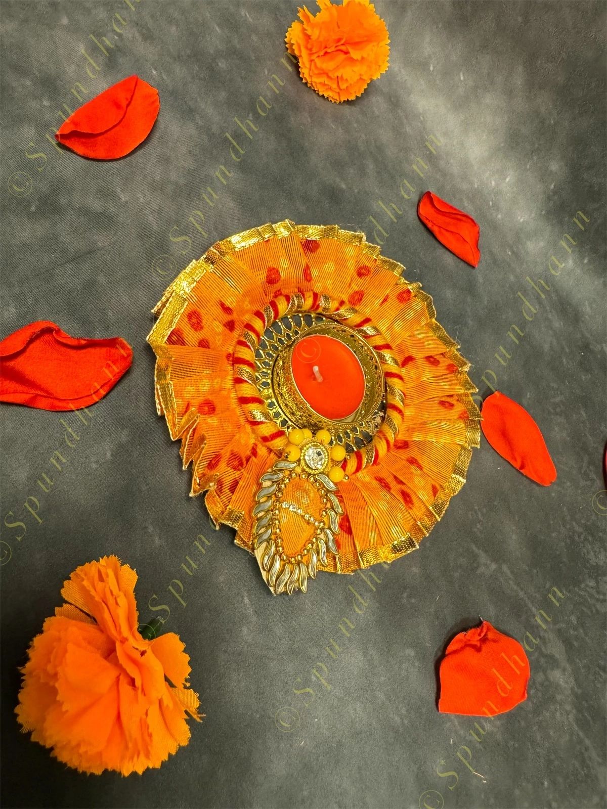 Gota Border Bandhini Tea Light