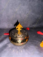 Flat Canister with Royal lid (Dual purpose as Dhoop Dani)