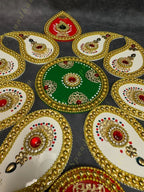 Multi piece Decorated Rangoli Set