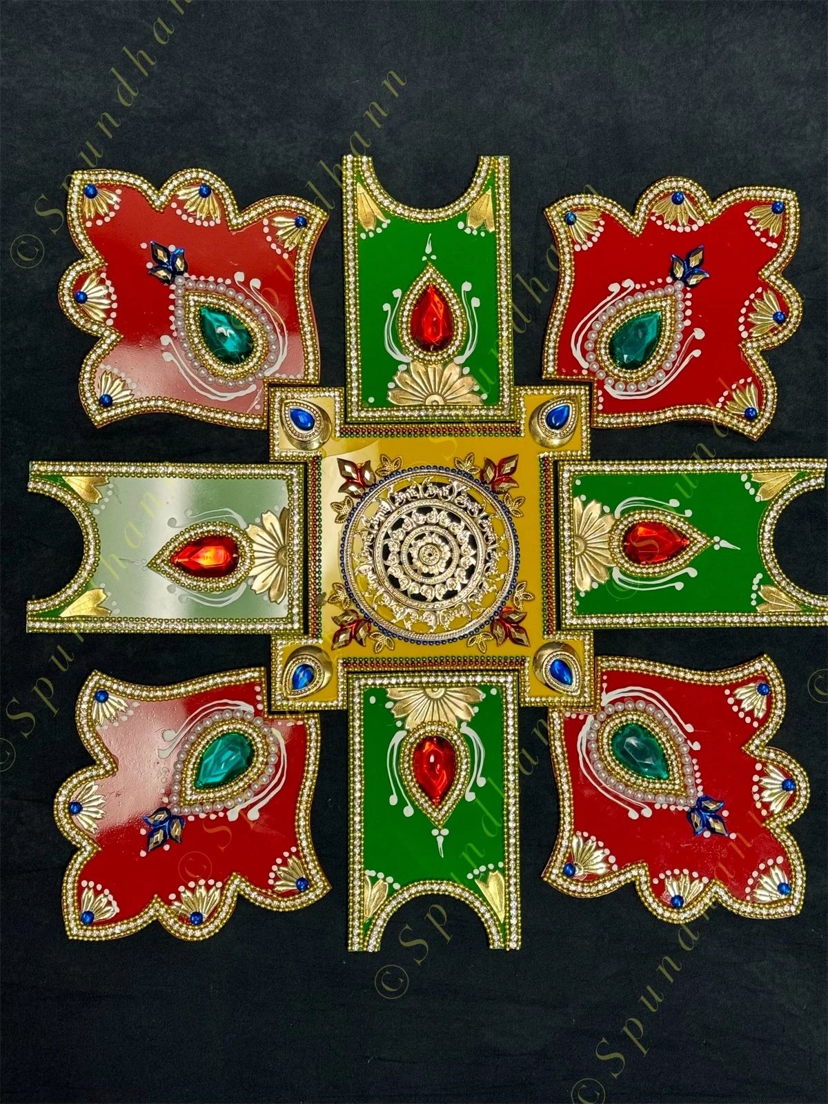 Multi piece Decorated Rangoli Set