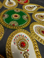 Multi piece Decorated Rangoli Set