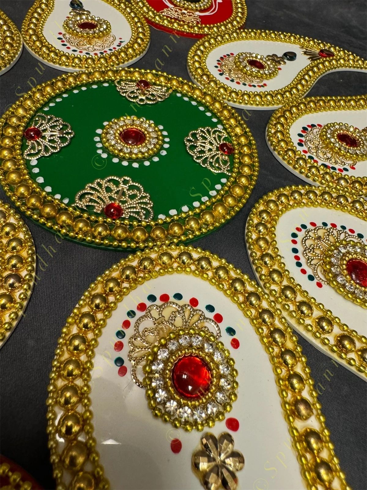 Multi piece Decorated Rangoli Set