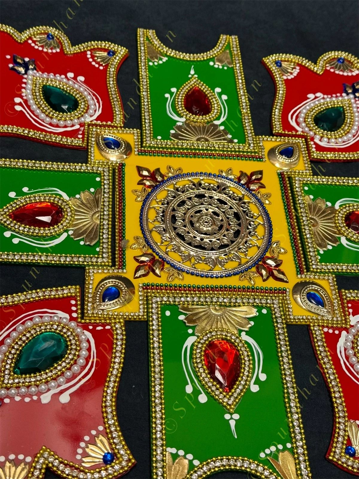 Multi piece Decorated Rangoli Set