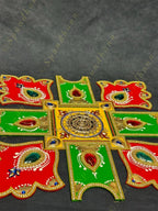 Multi piece Decorated Rangoli Set