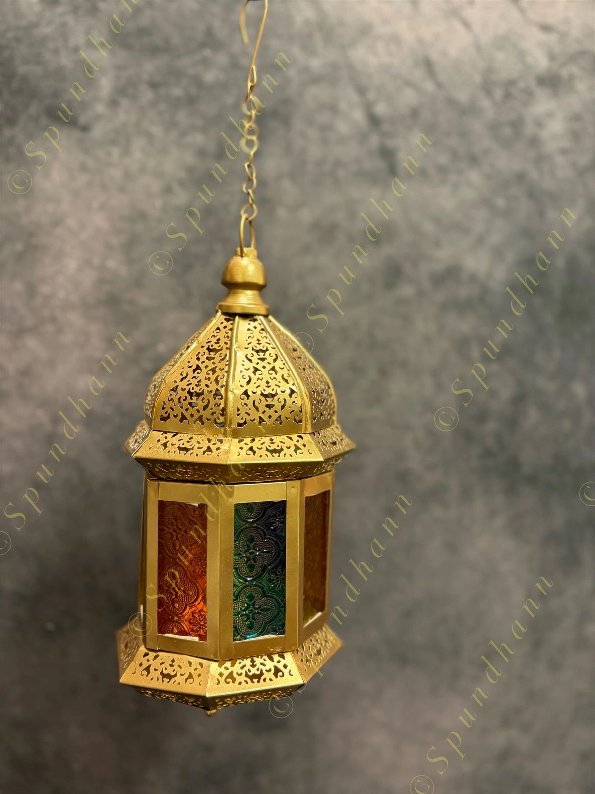 Stained Glass Double Color Lantern