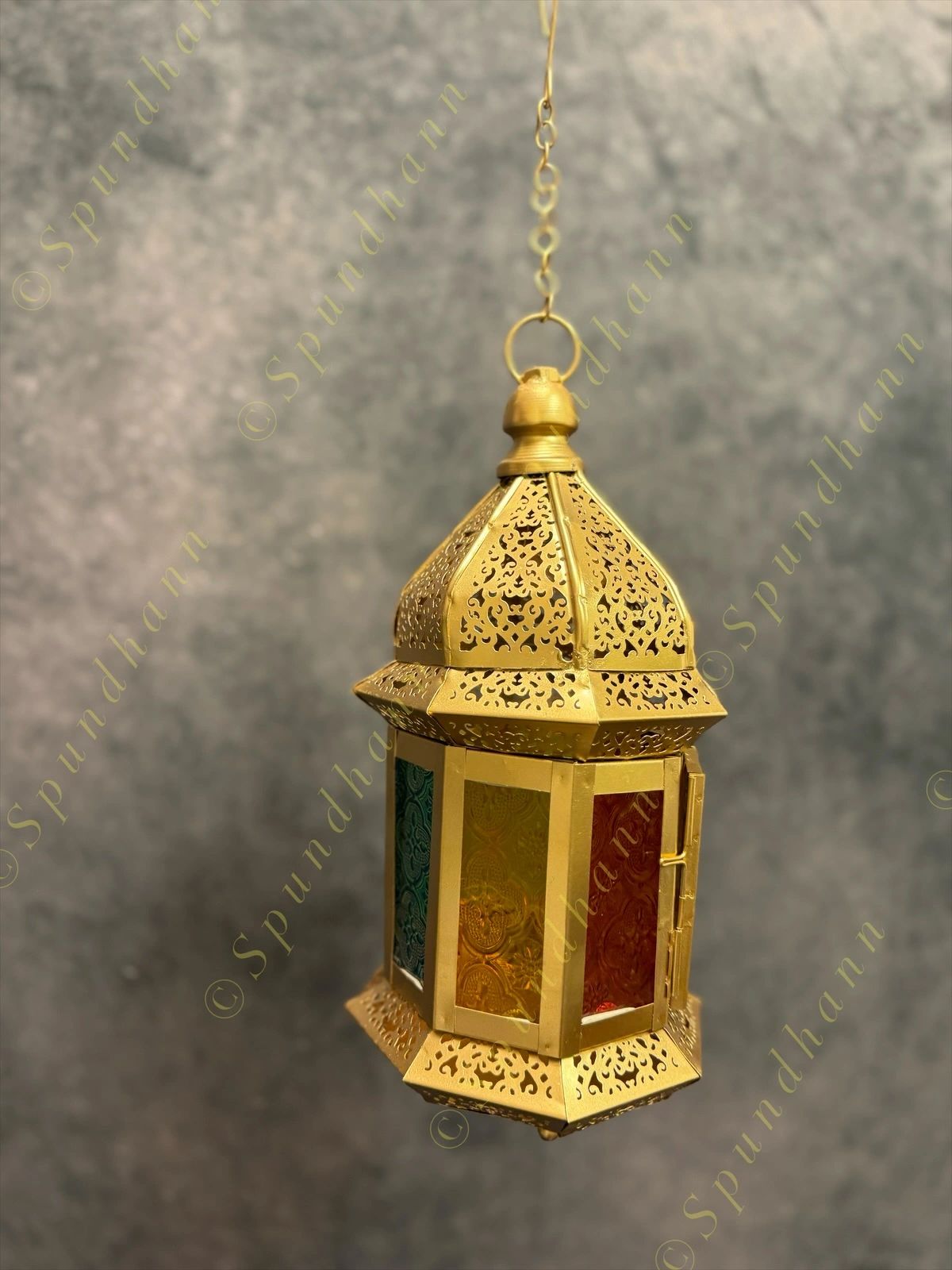Stained Glass Double Color Lantern