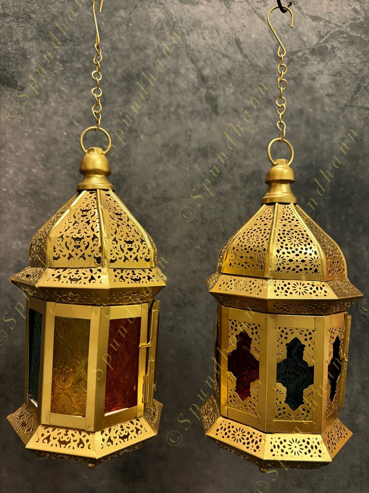Stained Glass Double Color Lantern