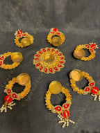 Gota and Frill Rangoli Tea Light Holder Set