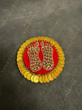 Lakshmi Charan Paduka With Coil Frill