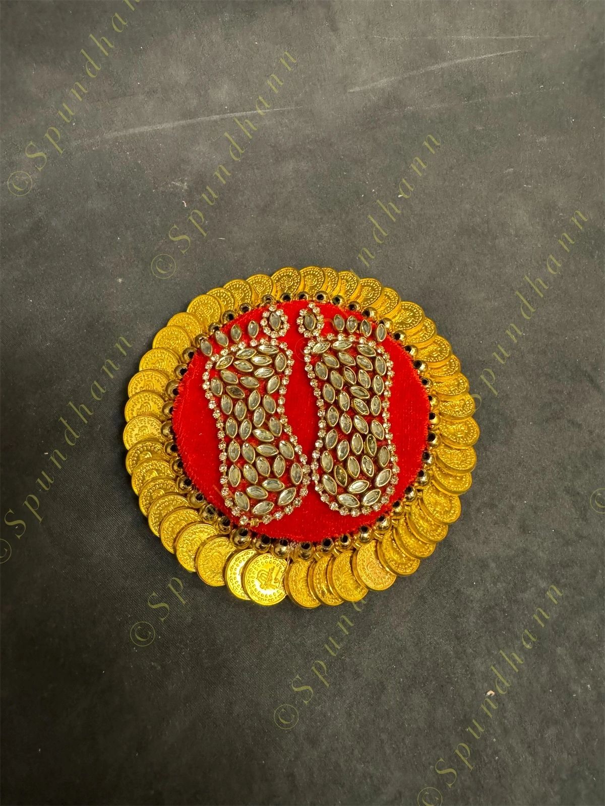 Lakshmi Charan Paduka With Coil Frill